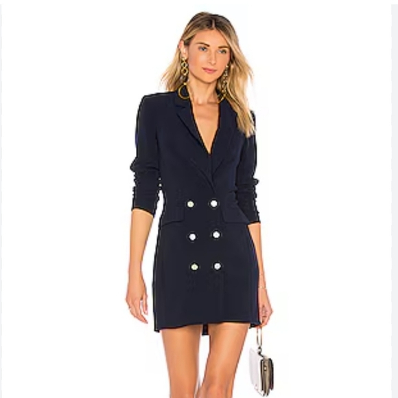 Elegant Navy Double-Breasted Women's Dress Blazer XXS (FAST SHIPPING) - Picture 1 of 10